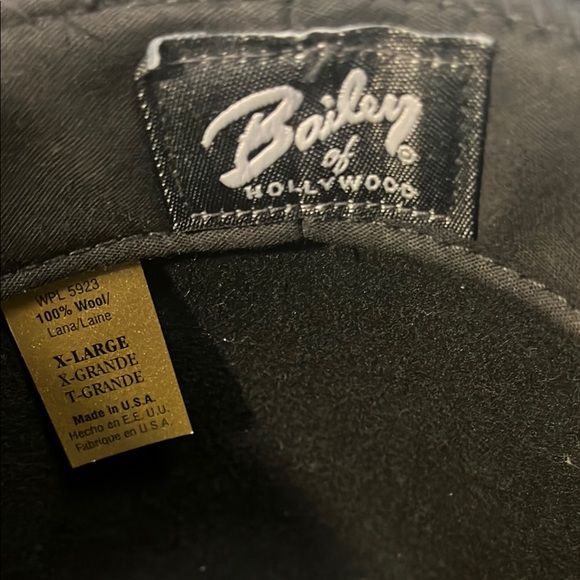 Bailey Of Hollywood Black Fedora Hat Classic Accessory - Picture 7 of 9